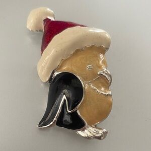 SFJ enamel Festive Penguin  🐧 Brooch with Red Hat